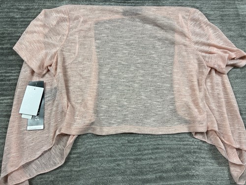 Perceptions Top Womens Large Pink Open Front Short Sleeve NWT - Picture 8 of 12