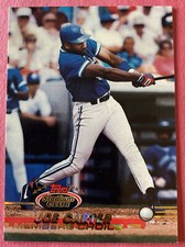 1993 Topps Stadium Club Baseball Joe Carter Card #749 Members Choice Parallel