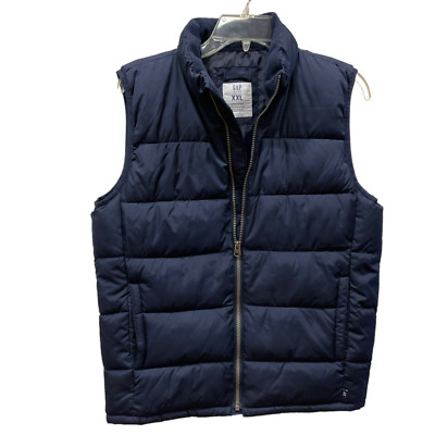 2xl Gap Boys Kids Insulated Winter Vest Cold Control Sz XXL Navy Blue Puffer zip