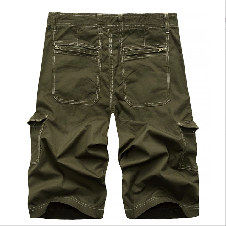 Hot Mens Cargo Shorts Belted Flat Front Pockets Washed Lounge - Image 4 of 4