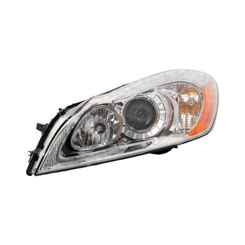 Headlight For 2010-2013 Volvo C70 Driver Side Halogen Chrome Housing Clear Lens