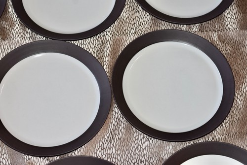 Jens Quistgaard Dansk Flamestone Smooth Brown Dinner Plates x-9 - Picture 8 of 11