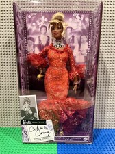 Barbia Celia Cruz Doll Inspiring Women Collectors Signature Series Red Dress