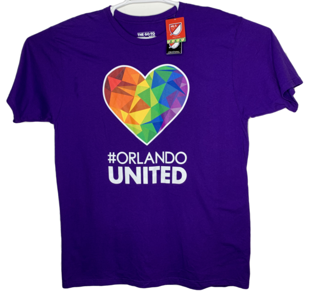 Adidas Orlando City Fc United Lgbt Gay Mls Rainbow Heart Pride Flag Shirt Xl For Sale Online Ebay