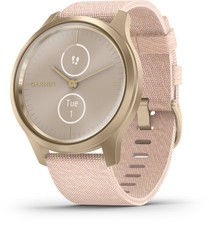 Garmin vívomove Style GPS-Laufuhr 42mm Weiß Goldton Aluminiumgehäuse mit  Rosa/Jacquard Nylonarmband online kaufen | eBay