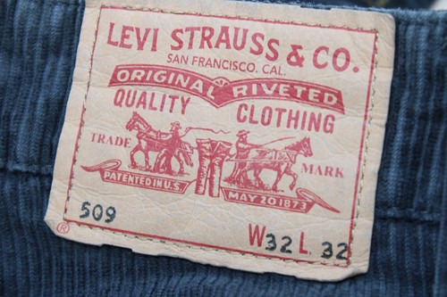 Mens Corduroy Levi 509 W32 L32 jeans Comfort Straight Leg Grey Cords Levi's - Picture 18 of 21
