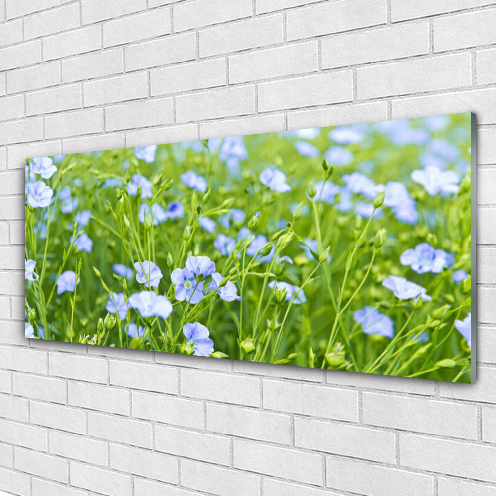Image sur verre acrylique nature et fleurs pour une déco de chambre zen