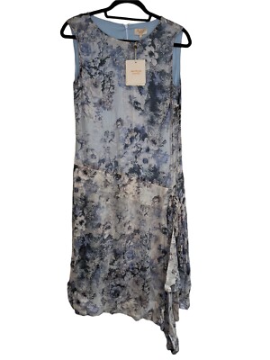 MODERN RARITY John Lewis Mottled Floral Print Dress Size 10 Blue Floral  BNWT £95 | eBay UK