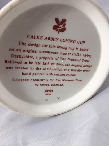Spode Calke Abbey Loving Cup Large 7x5x4 - Picture 2 of 6