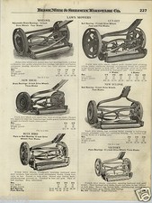 1924 PAPER AD 4 PG Hohawk Cut Ezy Blue Bird Lawn Mower Parts Repair Price Lists
