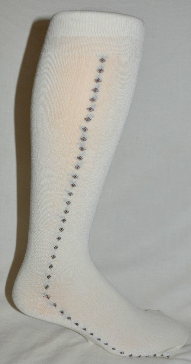 ivory dress socks With Brown Diamonds Cotton Dress Socks 3 Pair Men's Size 10-13 Stretch Fabrics