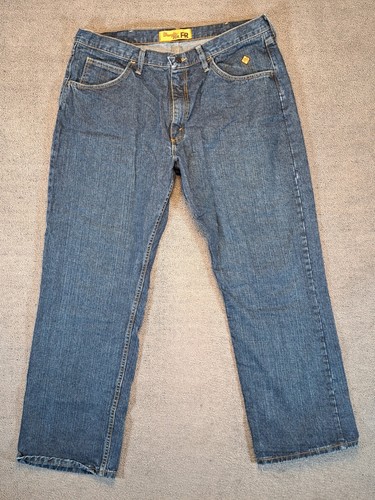 Wrangler 20X FR Sz 38 X 32Denim Jeans Dark Wash Men's HRC2. 2112 Flame Resistant