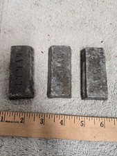 lot of 3, lyman lead ingot, fishing weights, bullets, casters, just under 3 lbs