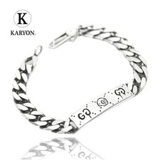 GUCCI Bracelet Gucci Ghost Silver Chain Bracelet Figaro Skull Silve