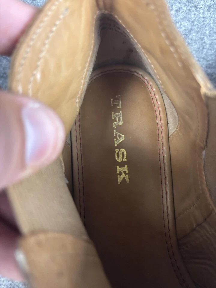 Zapatos Trask Mujer Talla 7M Marrón Gamuza Chelsea Bota Sin Cordones Tobillo Tacón Apilado Foto 4 de 4