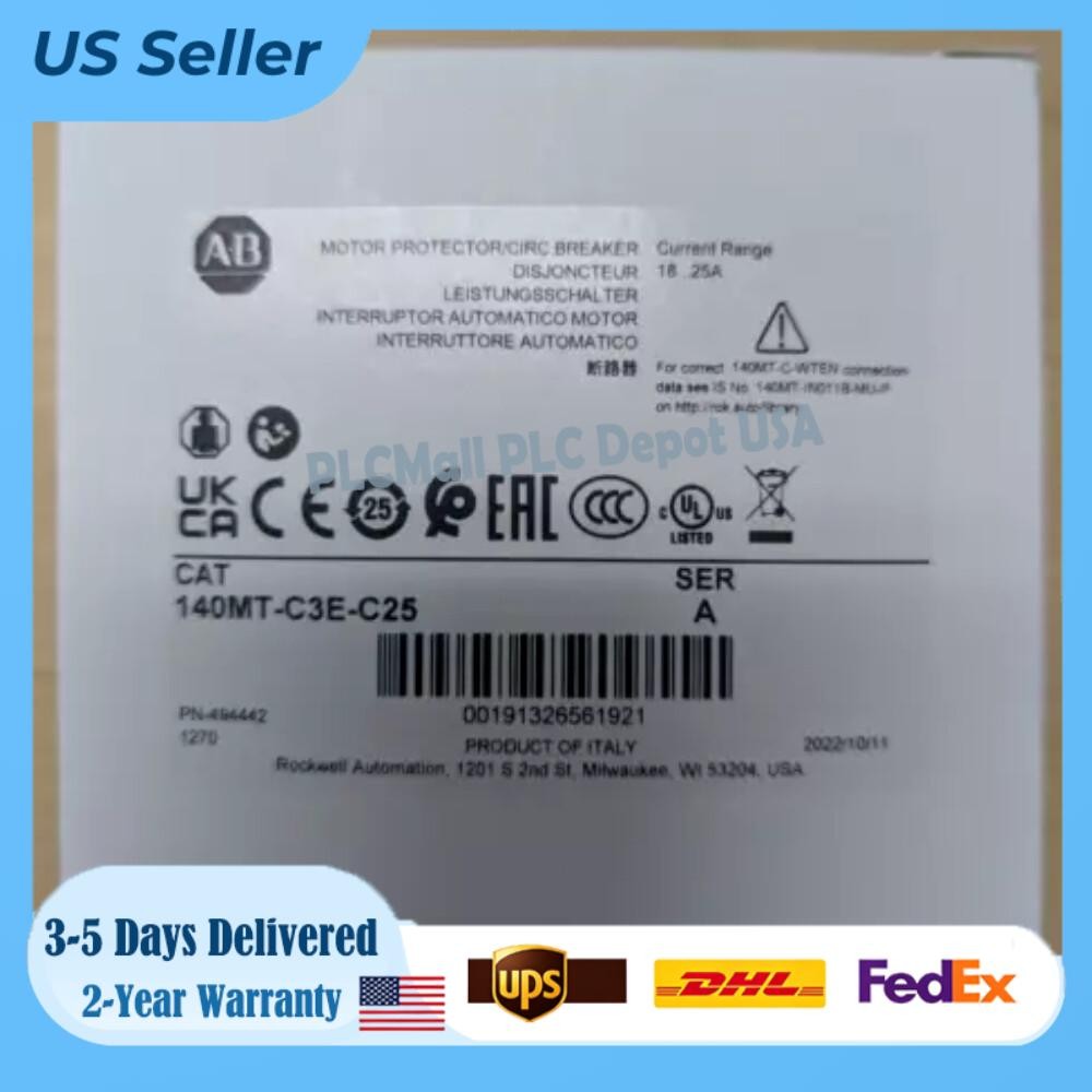 140MT-C3E-C25 AB MOTOR PROTECTION CIRCUIT BREAKER GENUINE NEW US Free Tax