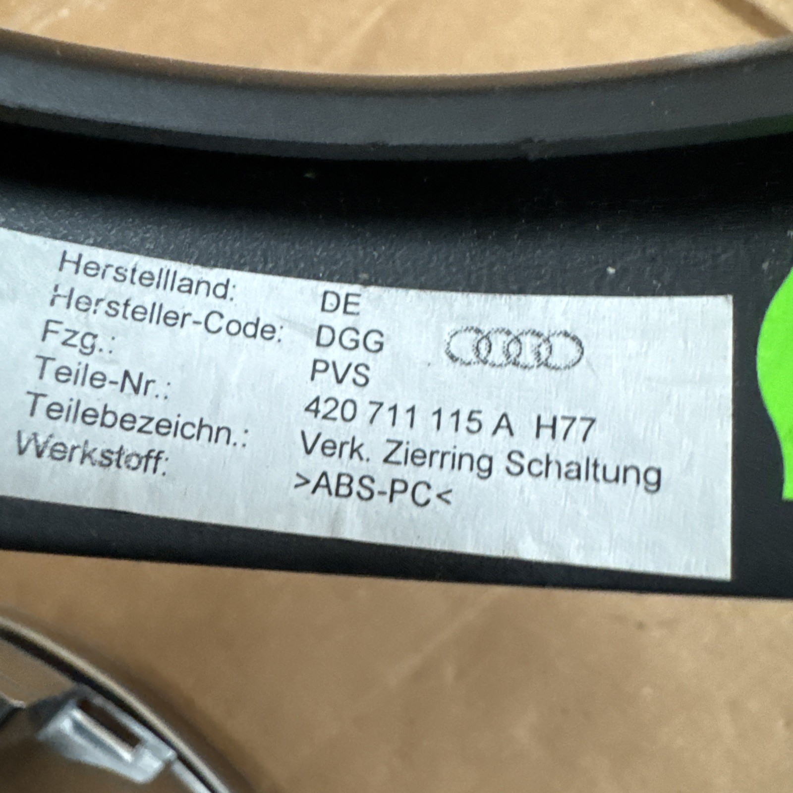 2010 2011 2012 2014 2015 AUDI R8 SHIFTER Shift Trim HAZARD TRACTION BUTTON 1225