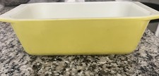 Vintage Pyrex 213 Lime Green Loaf Pan | Milk Glass Baking Dish | Made in USA