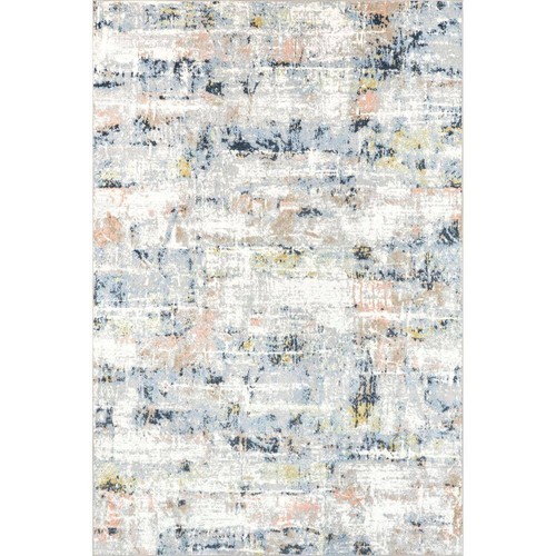 Aaliyah Machine Washable Blue 8 ft. x 10 ft. Abstract Area Rug