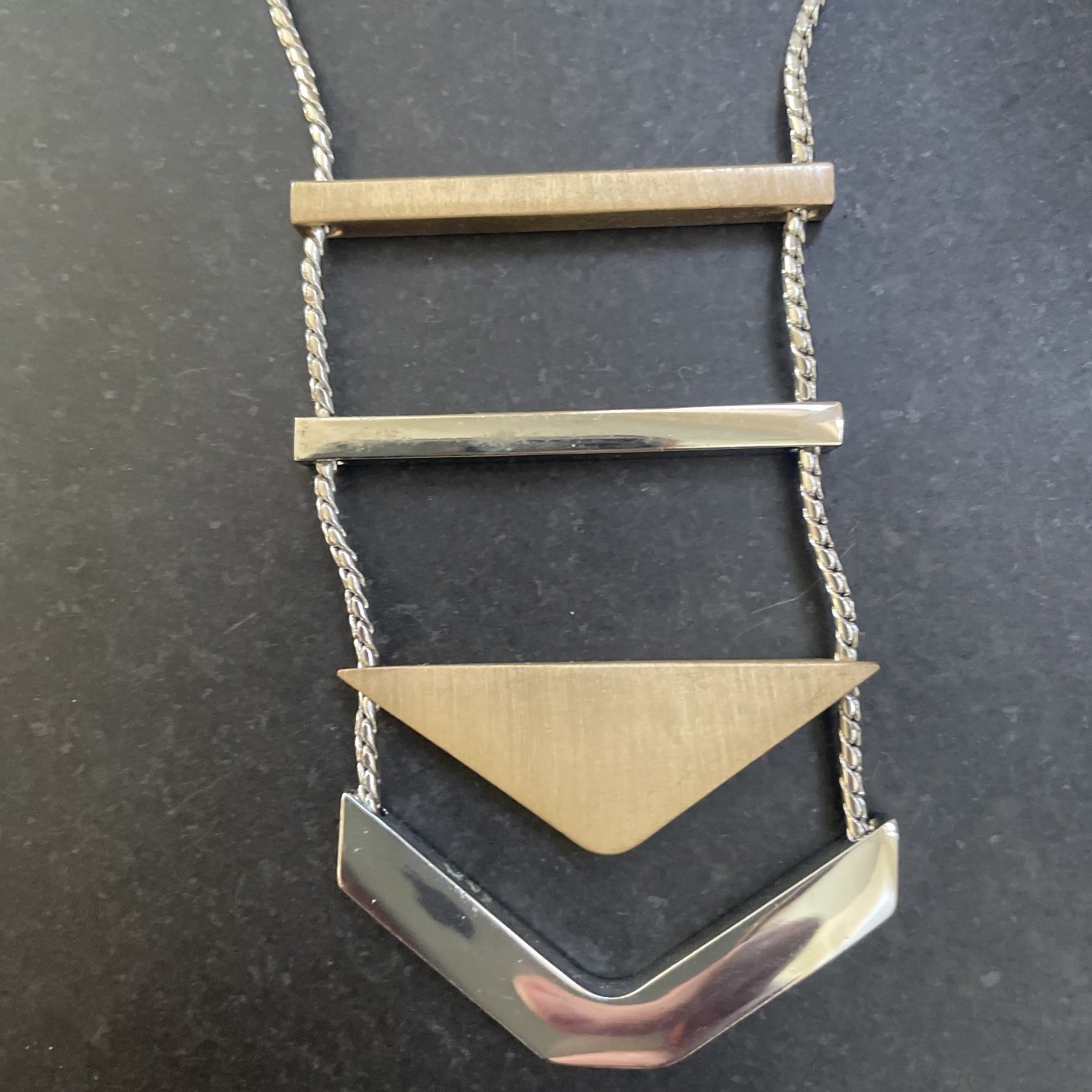 Chicos Two Tone Statement Necklace - image 2