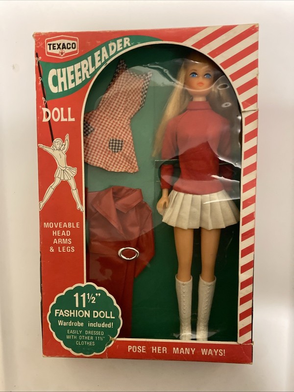 Vintage Texaco Cheerleader Doll In Box
