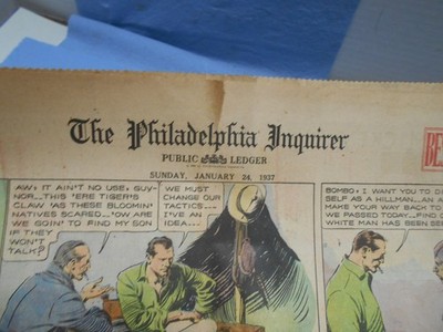 The Philadephia Inquirer Jan. 24, 1937 Sunday Funnies Whole section