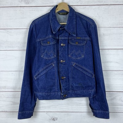 Vintage Maverick Blue Denim Trucker Jacket USA Men's Medium