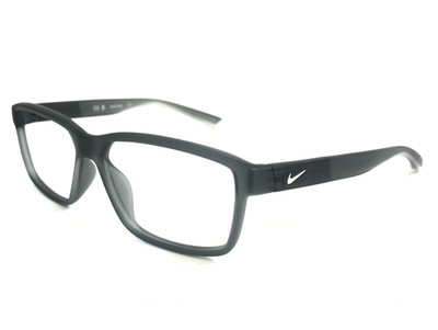 Nike Eyeglasses Frames 7092 068 Matte Gray Rectangle Full Rim 55-14-140