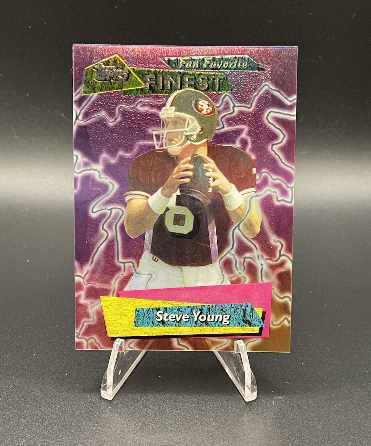 Steve Young Topps Finest 1995 Fan Favorite Insert San Francisco 49ers #FF12
