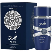 Lattafa Asad Zanzibar EDP Cologne for Men 3.4oz 100ml Spray