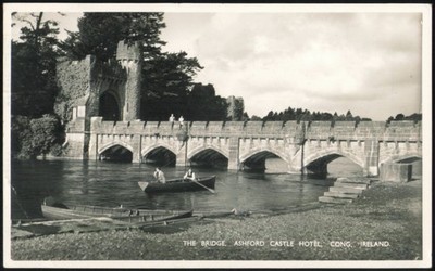 Cong, Ireland The Bridge, Ashford Castle Hotel 1958 Baile Atha Cliath RPPC