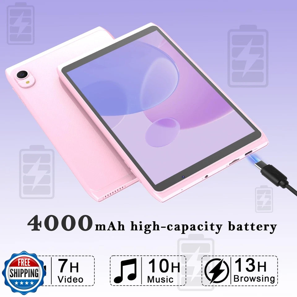 Tablet Android 14 Tablets 8 inch, WiFi 6 Tablet Computer 2GB RAM 32GB ROM, 12 - Image 4 of 4