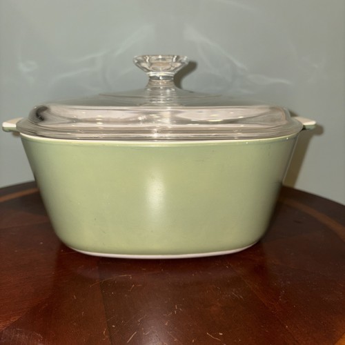 Vtg Corning Avocado Green P-2 1/2-B Casserole Dish Vintage 2.5 Quart w/Lid - Picture 1 of 4