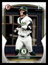 Jonah Cox 2023 1st Bowman Draft #BD-135 Oakland Athletics A's ROOKIE - FREE SHIP
