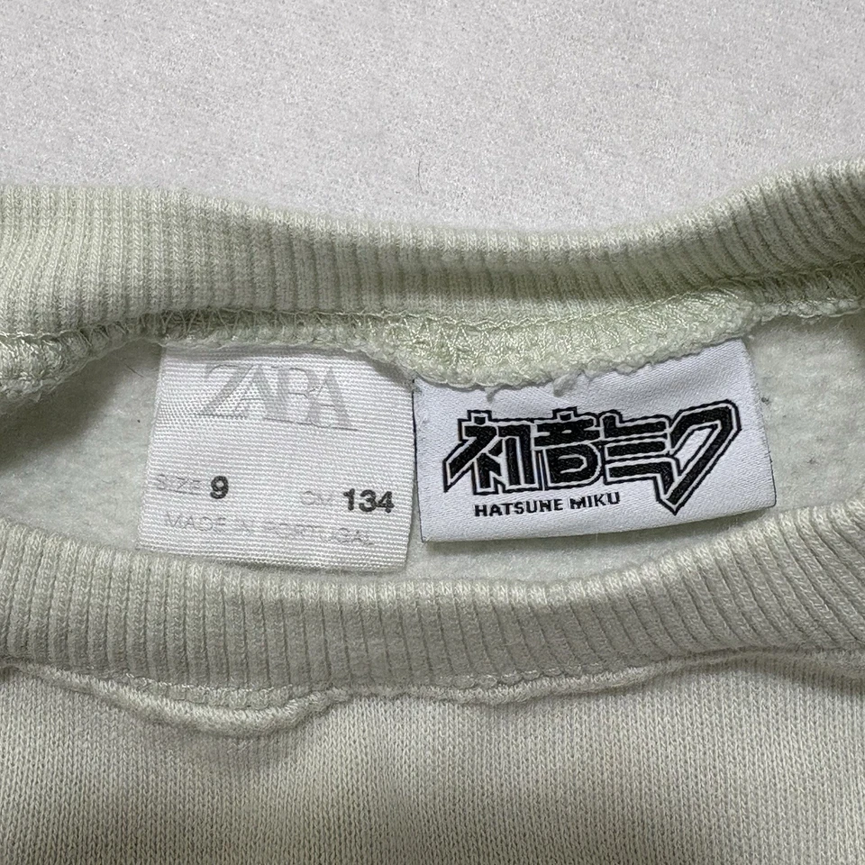 ZARA Girl’s Size 9 Hatsune Miku Short Sleeve Sweatshirt Crewneck Top Vocaloid - Image 3 of 4