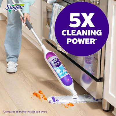 Powermop Multi-Surface Mop Kit for Floor Cleaning, Includes Powermop, 2 Moppi...