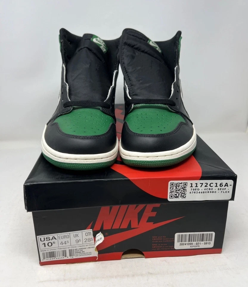 Air Jordan 1 Retro Alto "VERDE PINO" 2018 - Talla 10.5 - 555088 302 Foto 2 de 2
