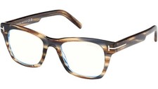 NEW TOM FORD FT5886-B 045 SHINY LIGHT BROWN 52MM AUTHENTIC EYEGLASSES 52-20-145