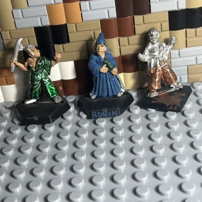 ALTE WARHAMMER ZITADELLE GW 3x ORIENTALISCHE HEROS RONIN RENEGADES YAKUZA METALL 