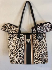 Brighton Tula Tote Cheetah Ocelot Animal Print with Accessory Bags