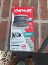 Mueller Sports Medicine Adjustable Back Brace Maximum Support One Size Fits Most