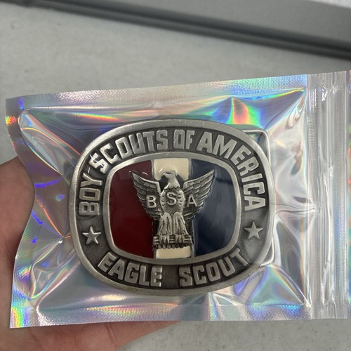 Boy Scouts of America Eagle Scout Belt Buckle -fits 1.5" belt vintage - Picture 5 of 6