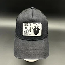 Crazy Uncle Mike's Patch Hat Otto Mens Black Trucker Cap Mesh Back Snapback
