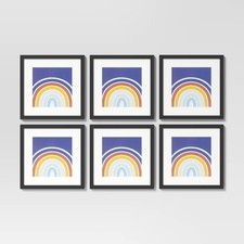 Room Essentials Set of 6 Matted Picture Photo Frame 8x8" Wall Decor