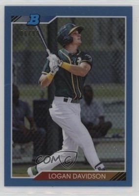 2020 Bowman Heritage Chrome Prospects Blue Refractor /99 Logan Davidson 2k3