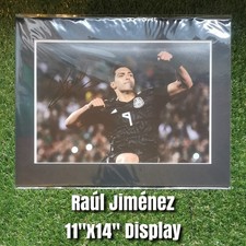 Raúl Jiménez Mounted signed Mexico Photo Display 11x14 Fulham Wolves 