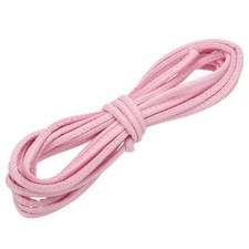 Round Leather Cord, 4mm x 5.5 Yards PU Leather String Rope, Pink