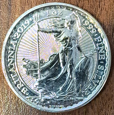 2019 Britannia .999 1oz Fine Silver Two Pounds £2 Coin - Free Postage