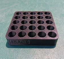 Bullet Tray Reloading Block .45 ACP Dillon Hornady RCBS Frankford Style 25rd