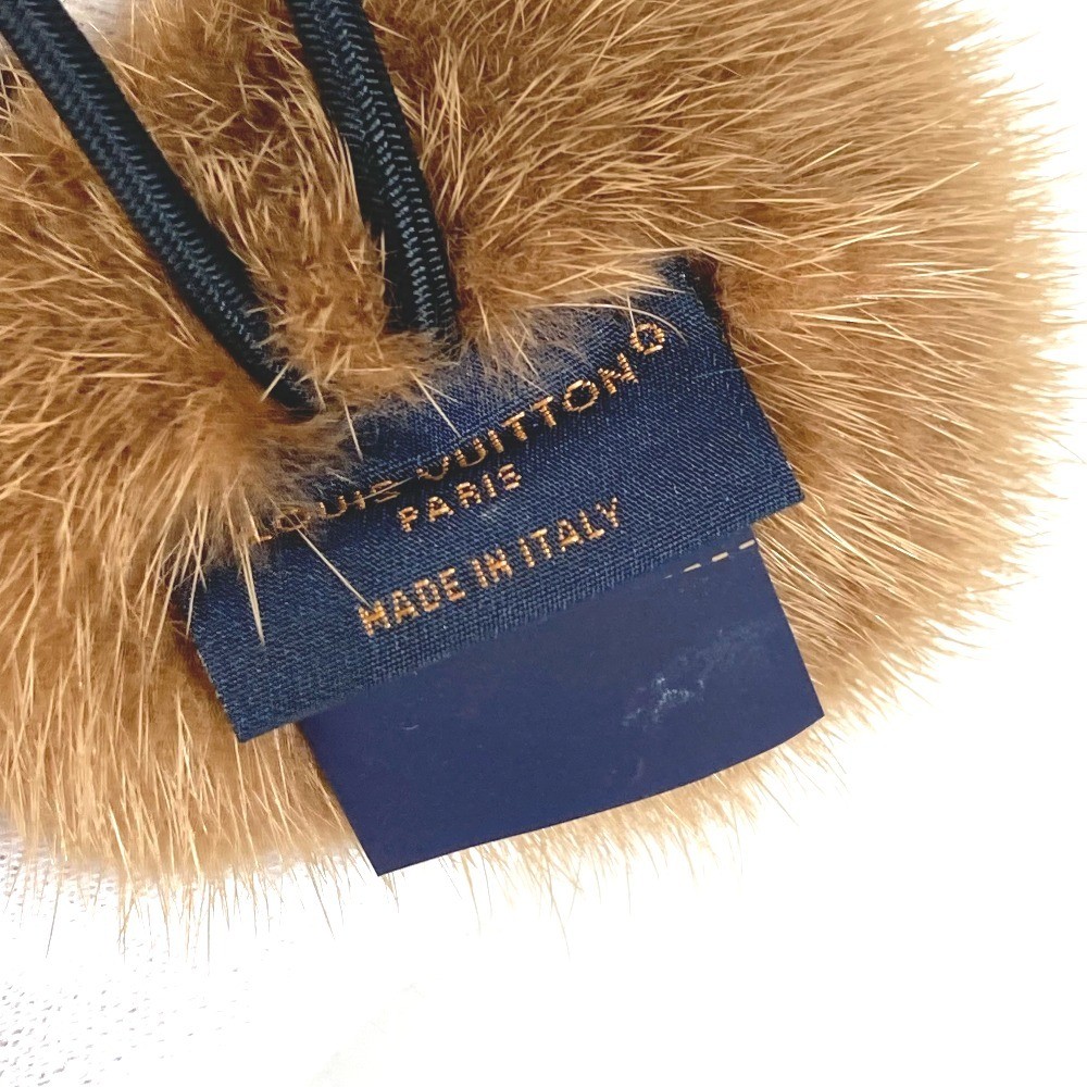 定価9.3万 美品 ヴィトン シュシュ・ヴィゾン LV コージー M77738. LOUIS VUITTON M77738 Logo fur Scrunchie-Vizon LV Cozy hair